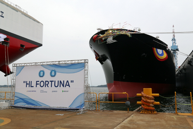 포스코그룹 첫 LNG 전용선 'HL 포르투나(FORTUNA)'. 포스코인터내셔널 제공